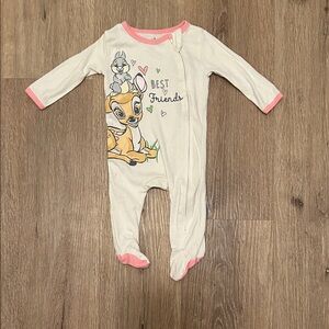 Disney Cream and Pink Bambi Footie